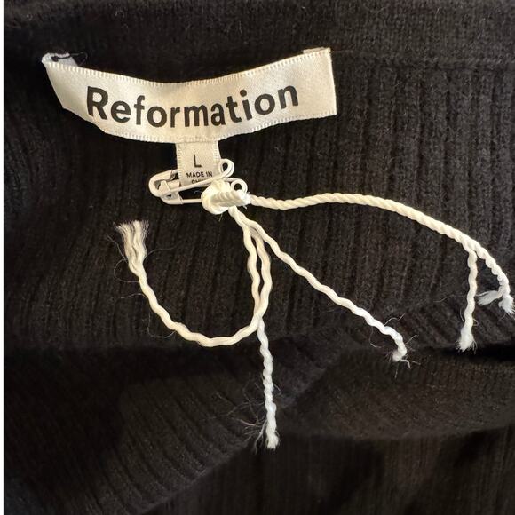 Reformation Adams Cashmere Sweater Dress Size Large - Picture 9 of 11